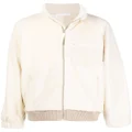 Helmut Lang zip-up fleece sweatshirt - White