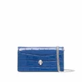 Alexander McQueen crocodile effect purse - Blue