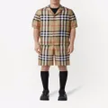 Burberry check-print silk shorts - Brown