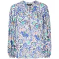 ISABEL MARANT Brunille abstract-print blouse - Neutrals
