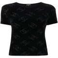 CHANEL Pre-Owned 1996 CC pattern textured T-shirt - Black