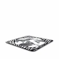Dolce & Gabbana zebra-print wooden large tray - White