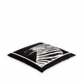 Dolce & Gabbana medium zebra-print duchesse cotton cushion - Black