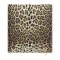 Dolce & Gabbana medium leopard-print leather blank notebook - Yellow