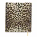 Dolce & Gabbana small leopard-print leather ruled notebook - Yellow
