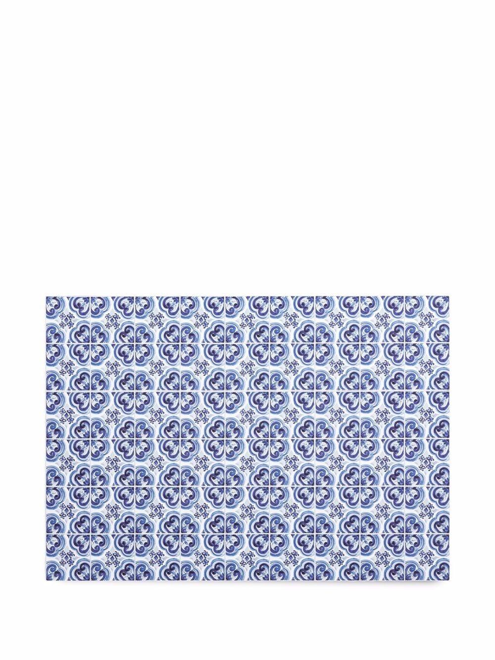 Dolce & Gabbana Mediterraneo-print placemats (set of 36) - Blue