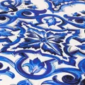 Dolce & Gabbana Mediterranean-print silk blanket - Blue