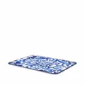 Dolce & Gabbana medium Mediterraneo-print wooden tray - Blue