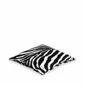 Dolce & Gabbana zebra-print silk twill cushion - White