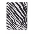 Dolce & Gabbana large zebra-print leather ruled notebook - White