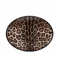 Dolce & Gabbana leopard-print porcelain dinner plates (set of 2) - Brown