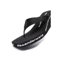 Alexander Wang logo-print wedge flip flops - Black