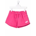 Diesel Kids Paggyl logo-print drawstring shorts - Pink