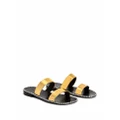 Giuseppe Zanotti Elektron leather-strap slides - Gold