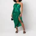 Michelle Mason knot-detail one-shoulder dress - Green