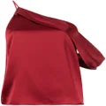 Michelle Mason draped cowl asymmetrical top - Red