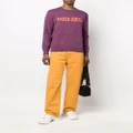 Kenzo logo-print cotton jumper - Purple