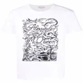 Alexander McQueen logo-print cotton T-shirt - White