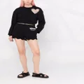 Moschino Couture logo-embroidered mini shorts - Black