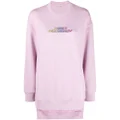 Stella McCartney logo-print side slit sweatshirt - Pink