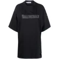 Balenciaga distressed logo-print T-shirt - Black
