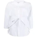 Balenciaga knotted-front shirt - White