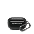 Balenciaga logo-print hard AirPods case - Black