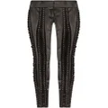 Dolce & Gabbana lace-up faux-leather trousers - Black