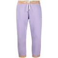 Moncler contrast-trim track pants - Purple