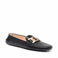 Tod's plaque-detail moccasin loafers - Black