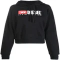 Diesel F-Reggy-Hood-Div logo-print cotton hoodie - Black