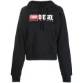 Diesel F-Reggy-Hood-Div logo-print cotton hoodie - Black
