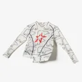 Perfect Moment Kids logo-print zip-up jersey top - White