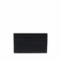Emporio Armani logo-embossed leather cardholder and keyring - Black