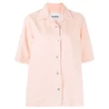 Jil Sander short-sleeved cotton shirt - Pink