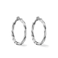 David Yurman sterling silver Cable Edge hoop earrings