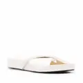 Jil Sander padded crossover slides - White