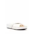 Jil Sander padded crossover slides - White