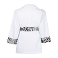 Philipp Plein monogram-jacquard bathrobe - White