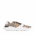 Burberry Vintage Check-pattern touch-strap sneakers - Neutrals