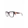 TOM FORD Eyewear tortoise square-frame glasses - Black