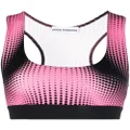 Rabanne graphic-print racerback cropped top - Pink