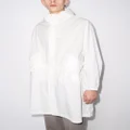 Jil Sander logo-print hooded raincoat - White