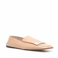 Sergio Rossi logo-plaque embellished loafers - Neutrals