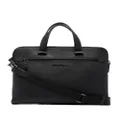 Ferragamo logo-plaque leather briefcase - Black
