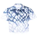 Dion Lee Shibori short-sleeve shirt - Blue