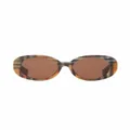 Burberry Kids Vintage-Check oval-frame sunglasses - Brown