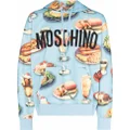 Moschino Diner Group-print hoodie - Blue