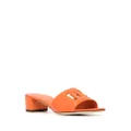 Dolce & Gabbana logo-patch open-toe sandals - Orange