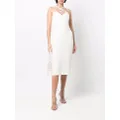 Alberta Ferretti strap-detail mid-length dress - White
